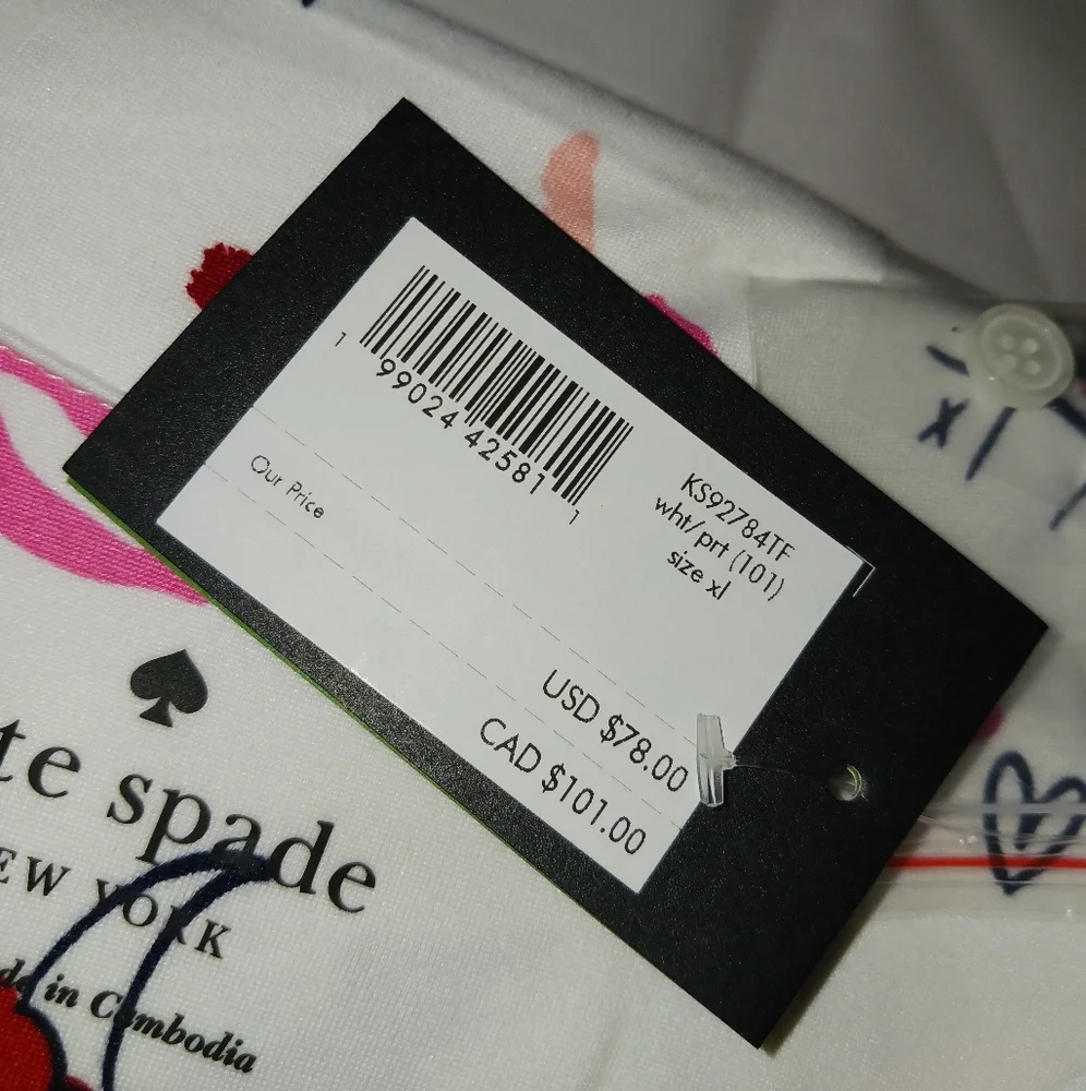 💲SOLD💲 Kate Spade With Love Long PJ Set Pajamas KS92784TF - Picture 3 of 12